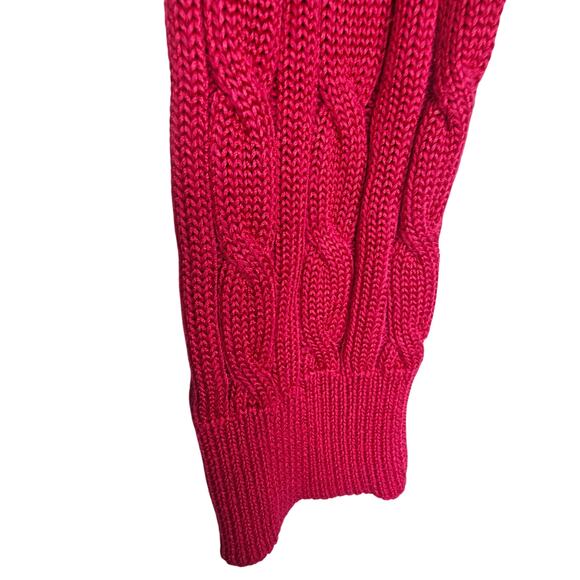 Lauren Ralph Lauren Womens Cable Knit Sweater Preppy Coquette Size M Classic Ivy - Picture 4 of 8